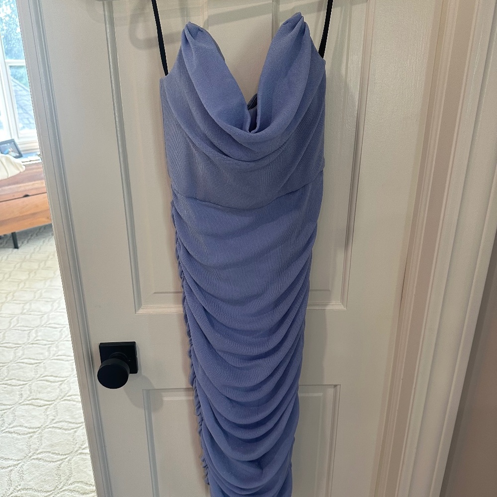 Michael Costello structured strapless dress by revolve